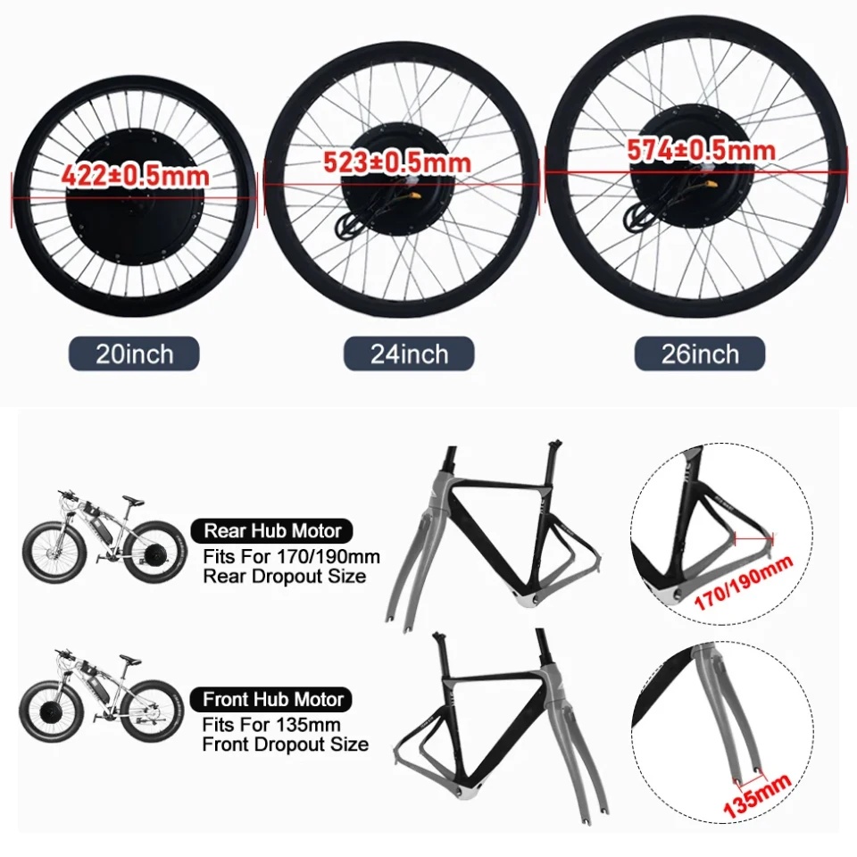 72V 3000W Fat Tire Snow Bike M - Fat Tire Ebike Conversion Kit 2000W review and price